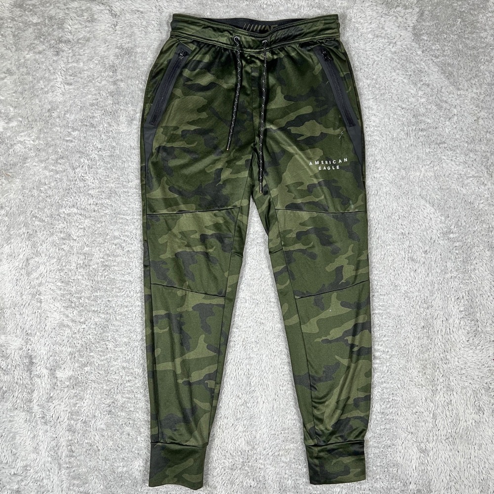 American Eagle Mens Flex Camo Joggers Green Tapered Athletic Pants XS 7529831875